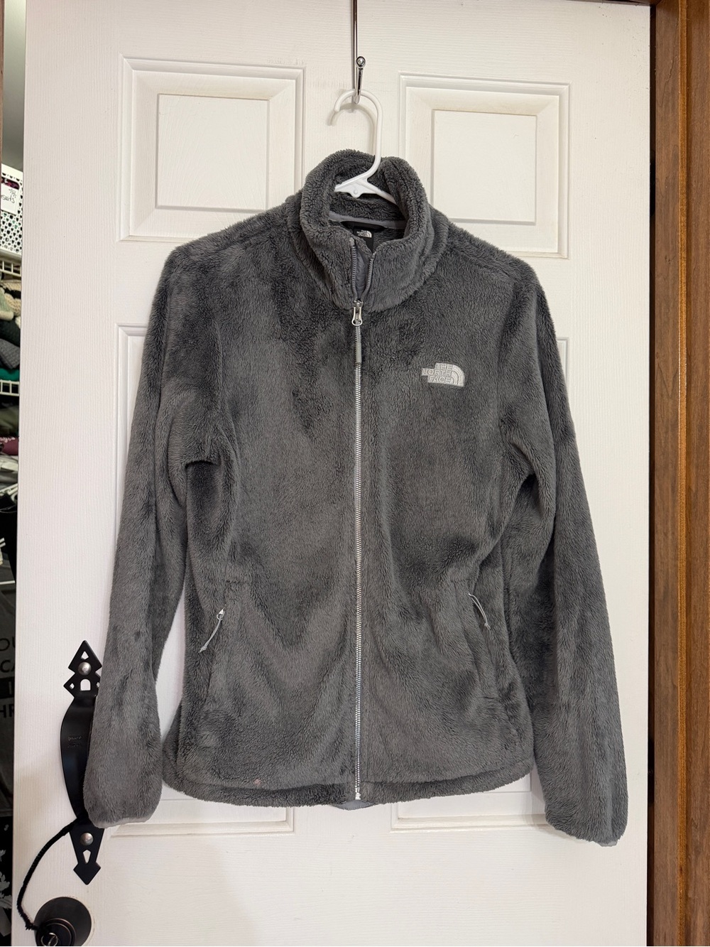 The North Face Women's Gray Osito Fleece Jacket Womens SM Fullzip with pockets